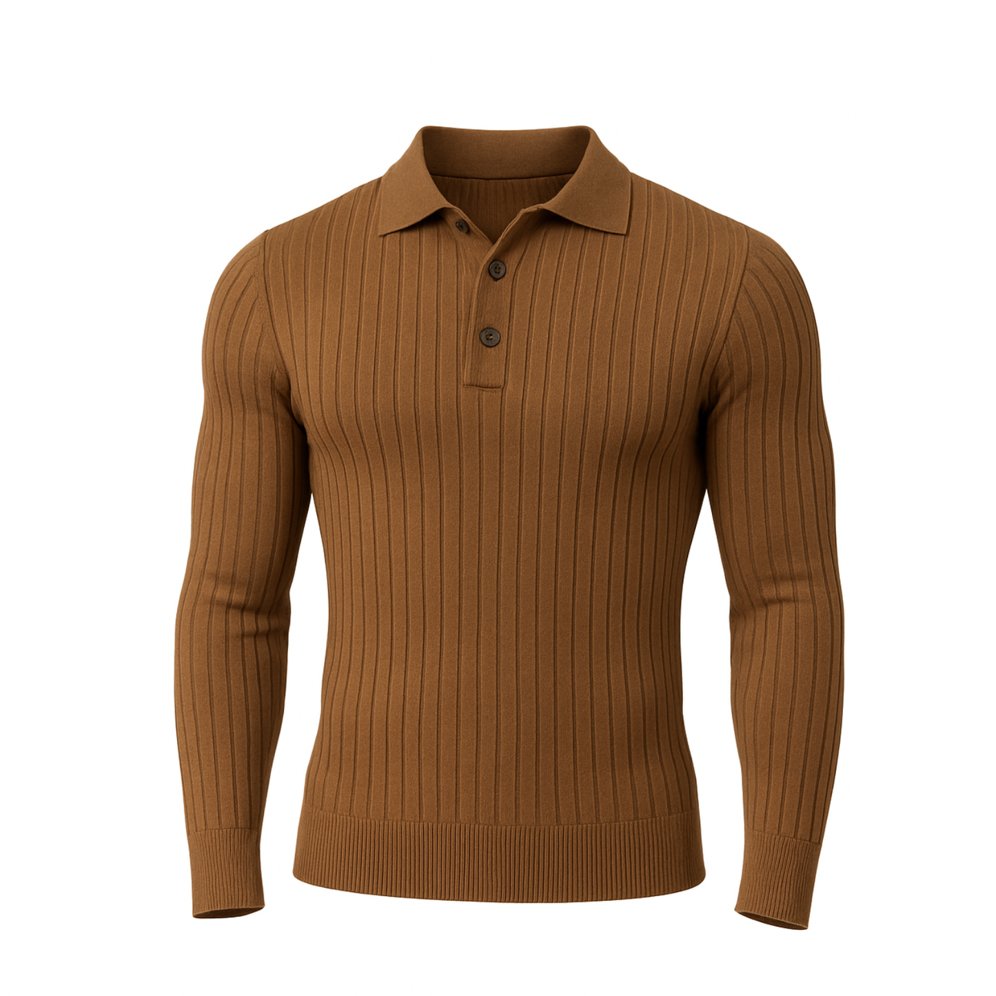 Long Sleeve Cotton Polo Sweatshirt
