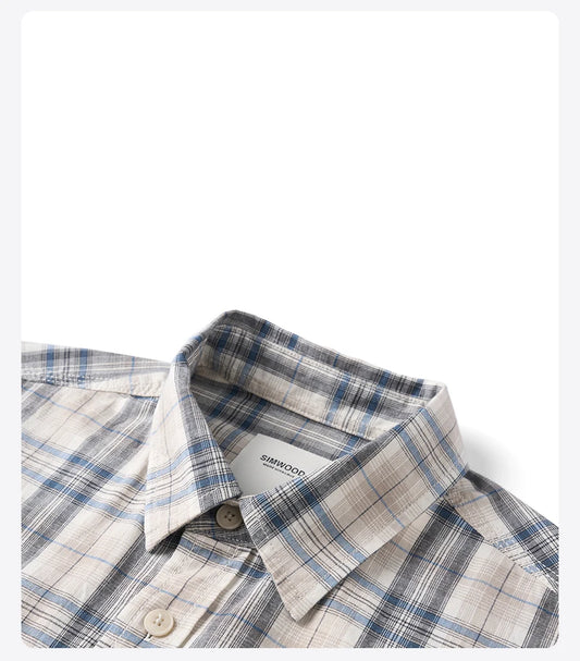 Oversized Plaid Shirts Cotton Linen