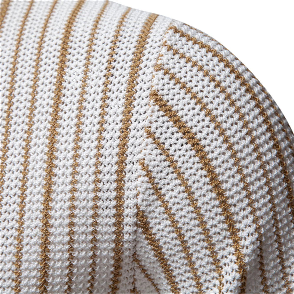 Striped Mesh Polo – Timeless Summer Elegance