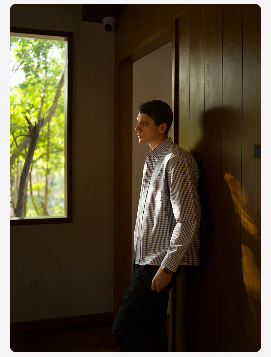Men’s Oversized Cotton Check Shirt