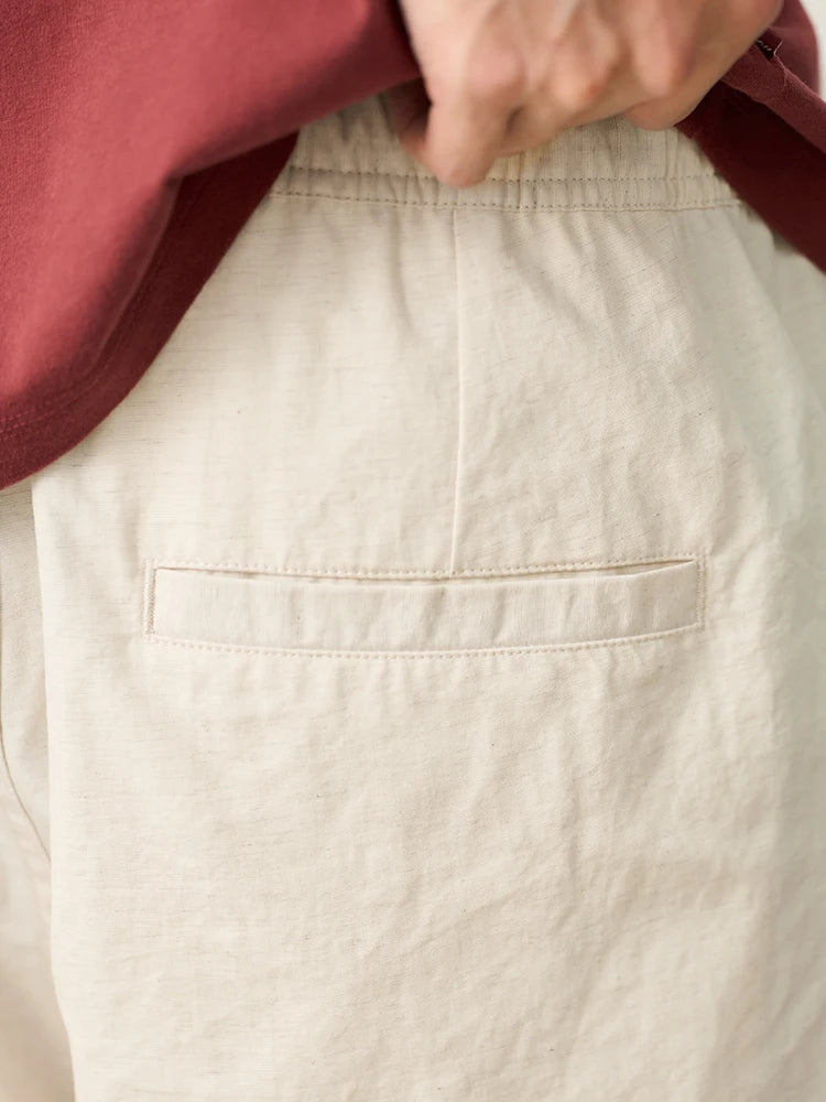 Elegant Cotton Linen Blend Shorts