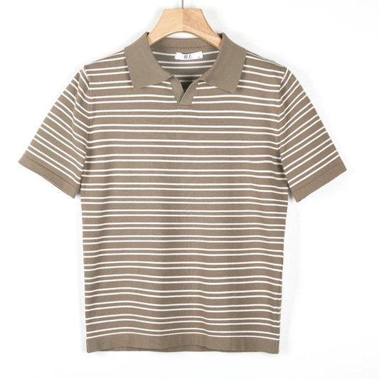 Classic Striped Knit Polo