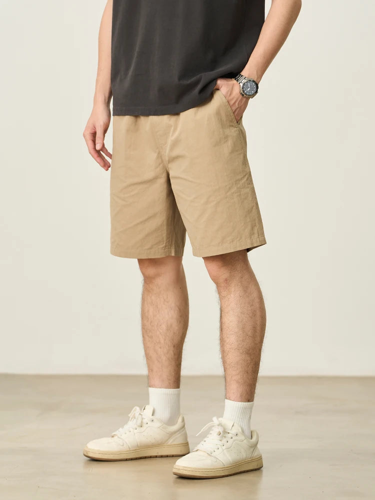 Elegant Cotton Linen Blend Shorts
