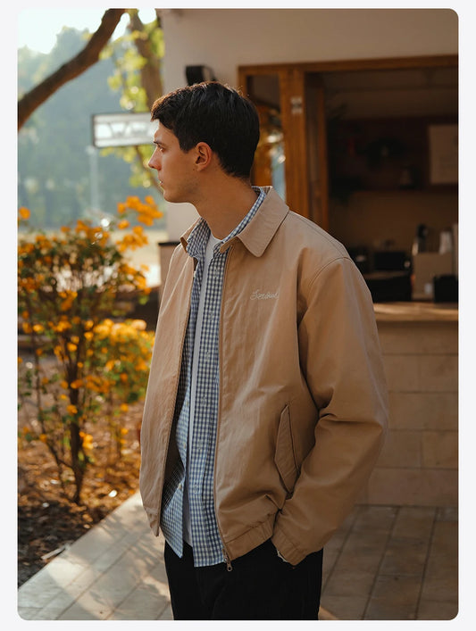 Oversize Embroidered Lining Jacket