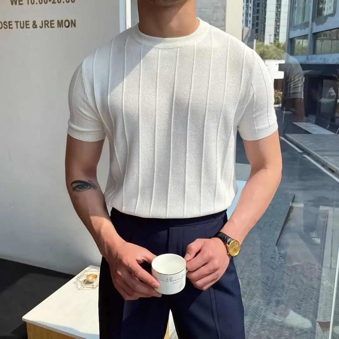 Knitted Shorted Sleeves Casual Summer Sweater