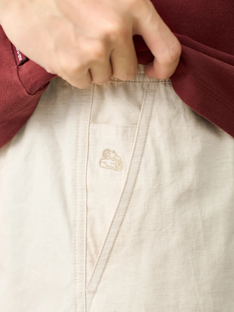 Elegant Cotton Linen Blend Shorts