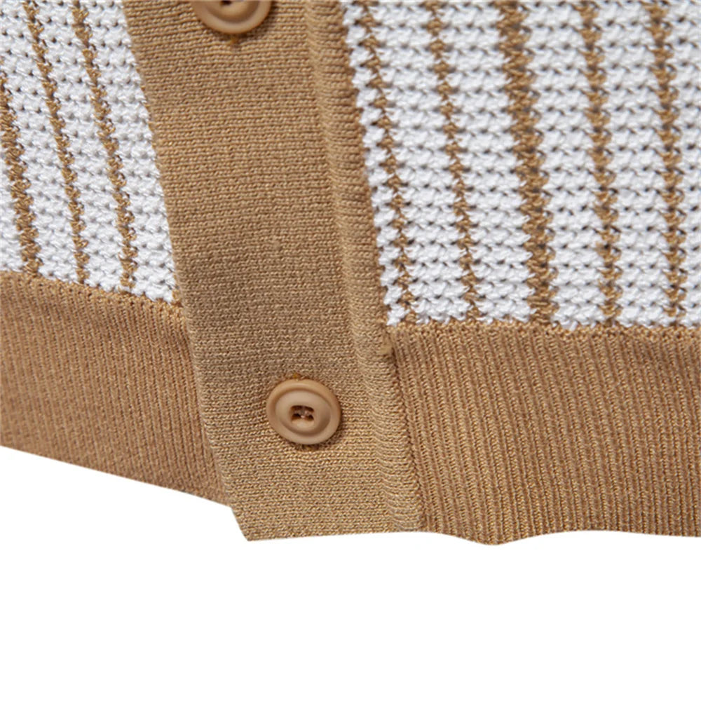 Striped Mesh Polo – Timeless Summer Elegance