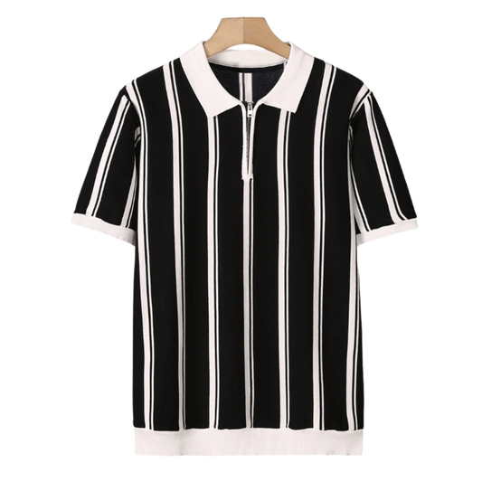 Classic Vertical Stripe Polo