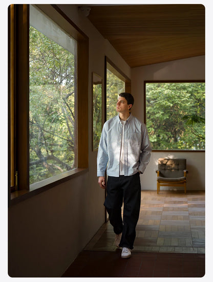 Men’s Oversized Cotton Check Shirt