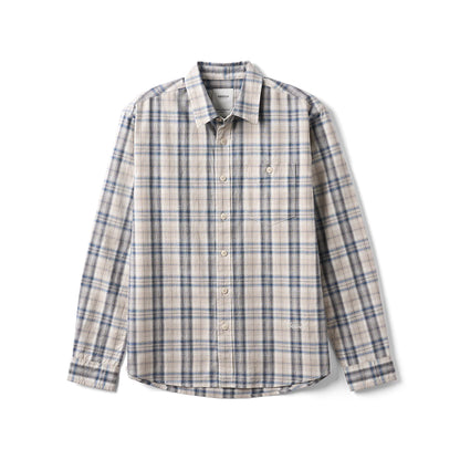 Oversized Plaid Shirts Cotton Linen