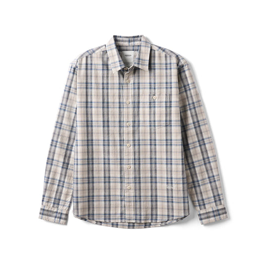 Oversized Plaid Shirts Cotton Linen