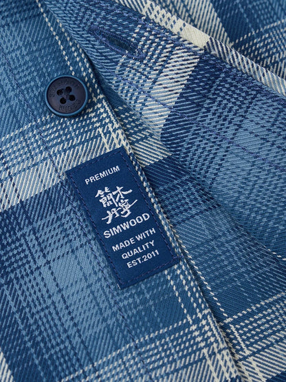 Men’s Plaid Flannel Shirt - Blue
