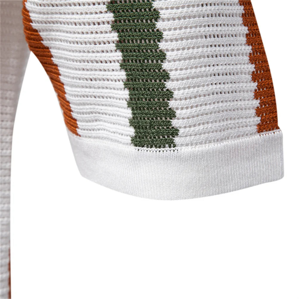 Regent Striped Knit Polo