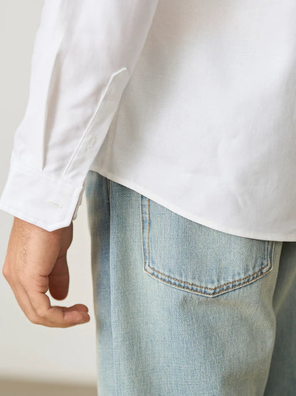 Summer Long Sleeve Linen and Cotton Shirt