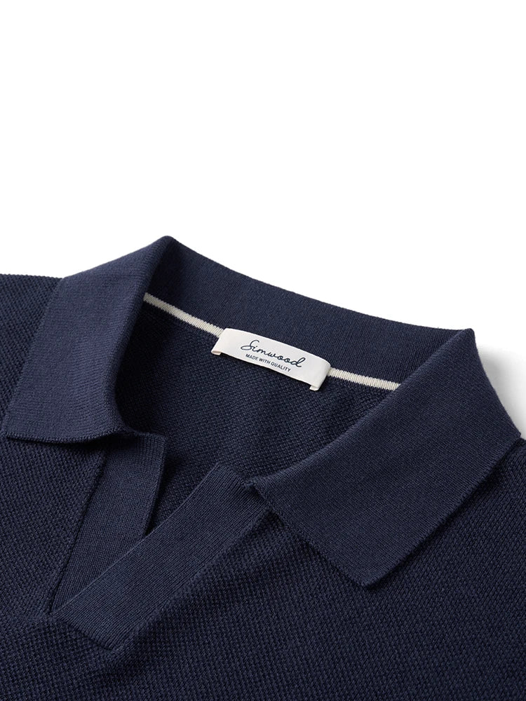 Short Sleeve Polo Shirts Soft Knitted