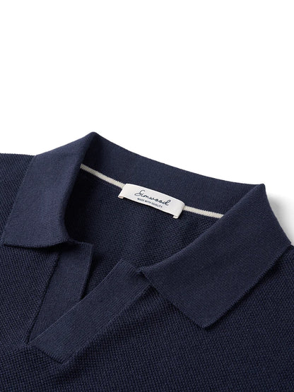 Short Sleeve Polo Shirts Soft Knitted