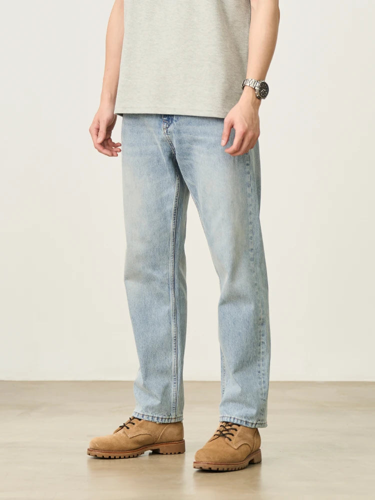 Vintage Washed Tapered Jeans
