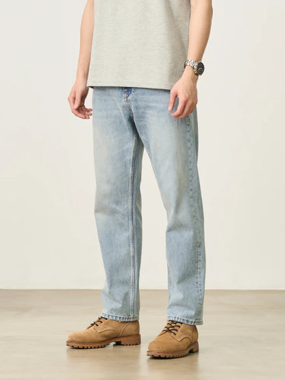 Vintage Washed Tapered Jeans