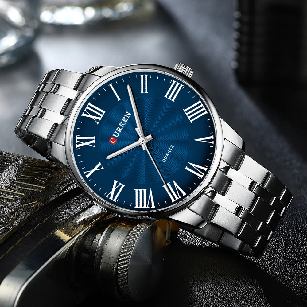 Stainless Steel Roman Watch