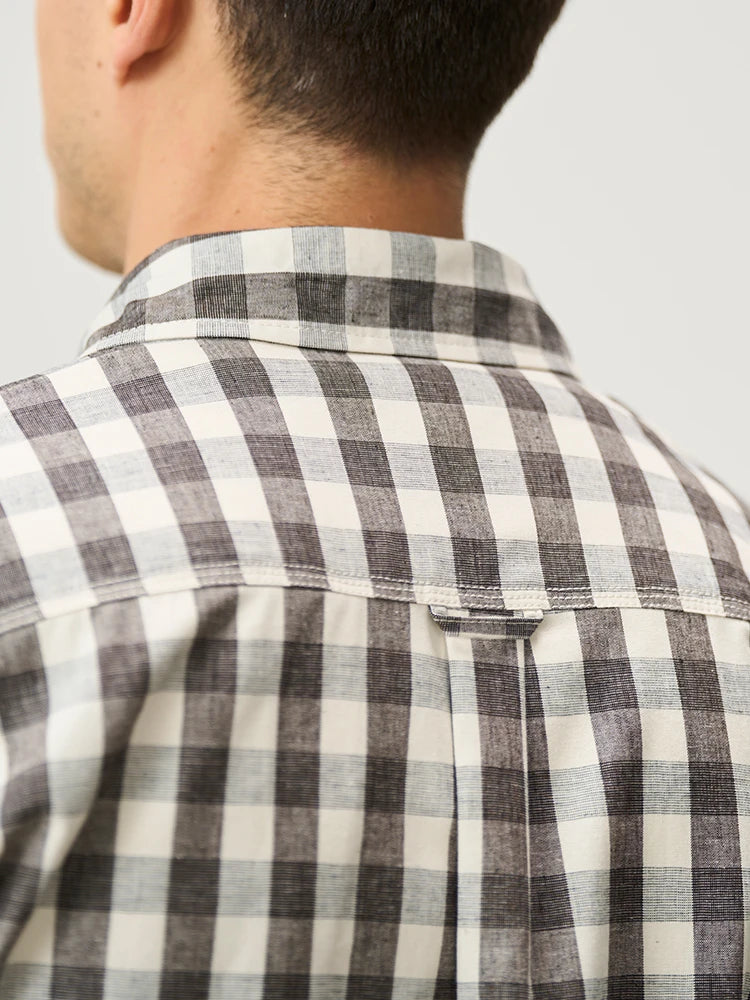 Men’s Plaid Flannel Shirt - Beige