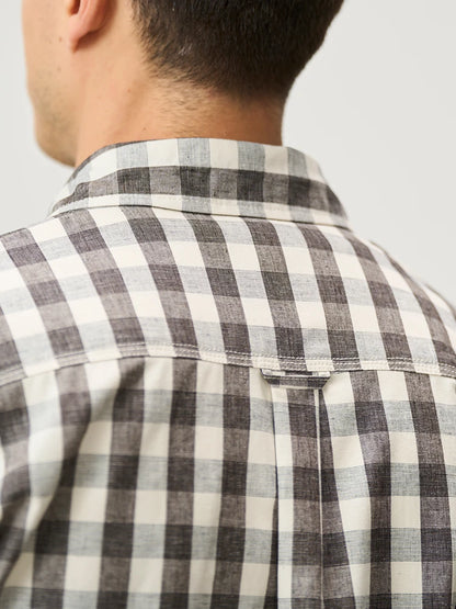 Men’s Plaid Flannel Shirt - Beige