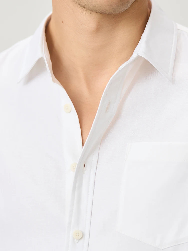 Summer Long Sleeve Linen and Cotton Shirt