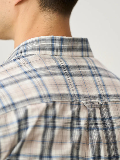 Oversized Plaid Shirts Cotton Linen