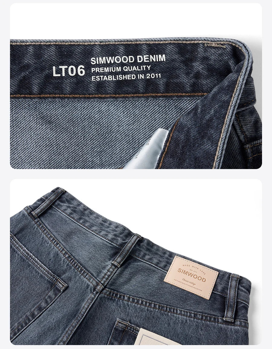 Vintage Washed Tapered Jeans