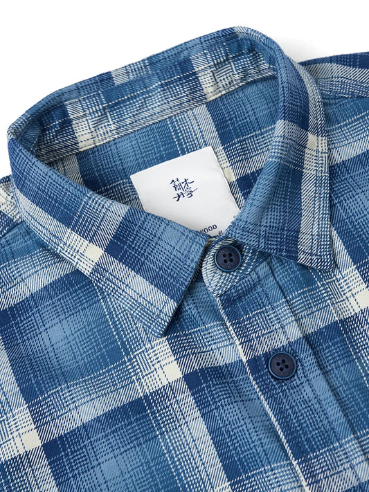 Men’s Plaid Flannel Shirt - Blue