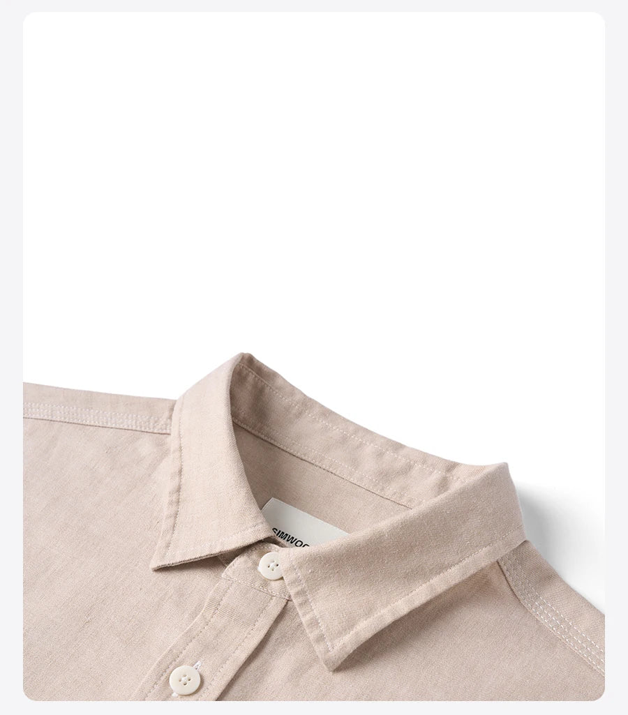 Summer Long Sleeve Linen and Cotton Shirt