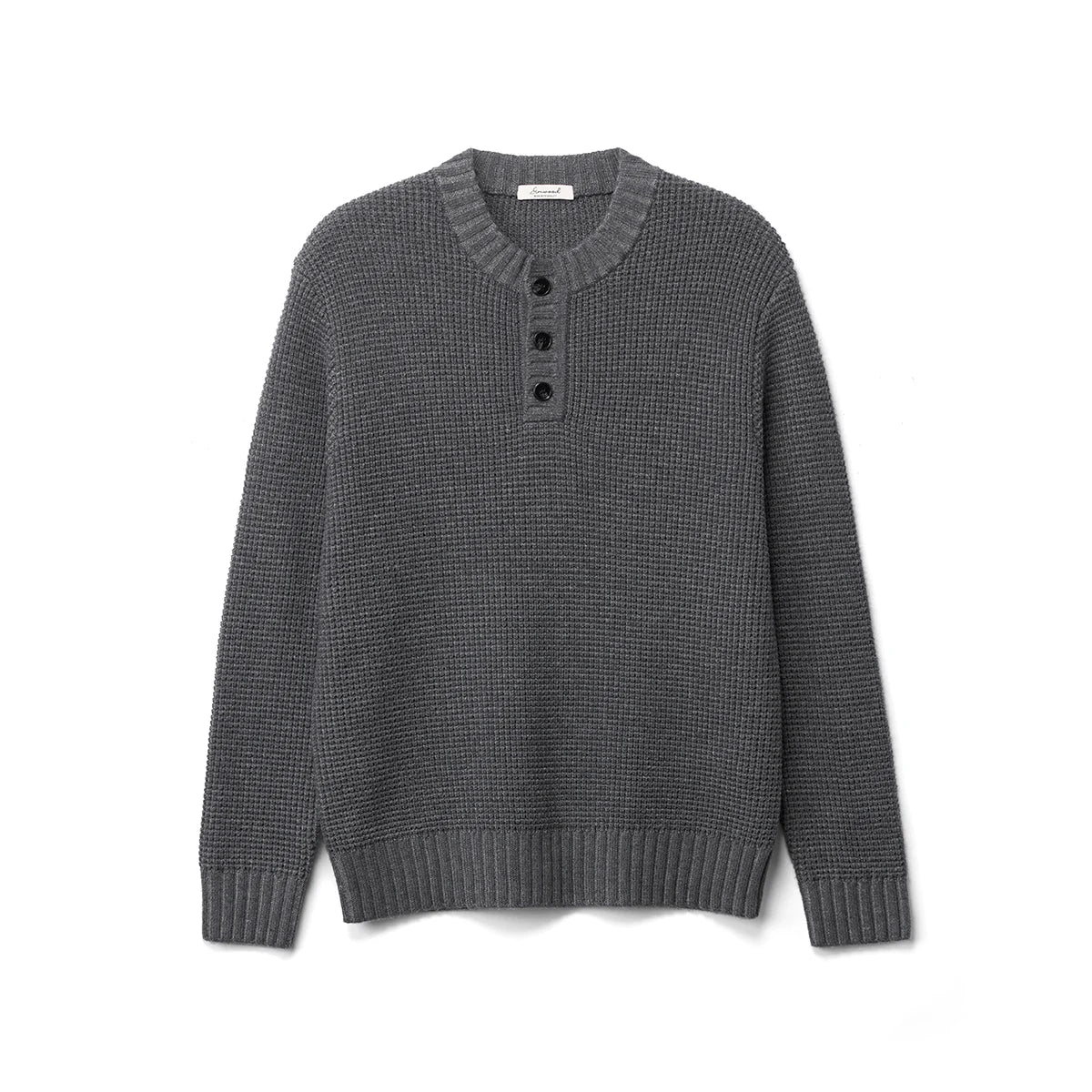 Classic Henley Knit Sweater