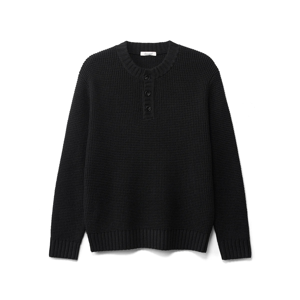 Classic Henley Knit Sweater