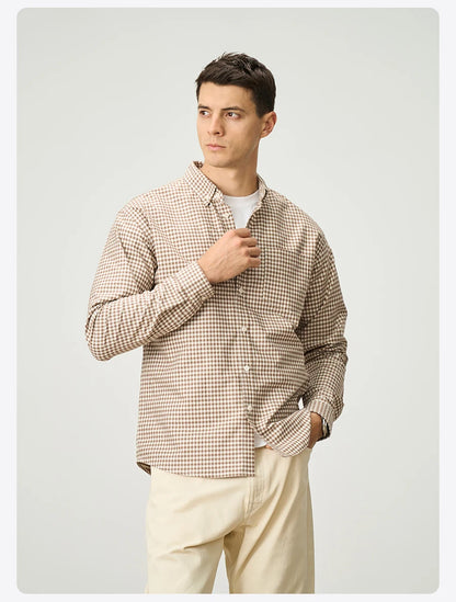 Men’s Oversized Cotton Check Shirt
